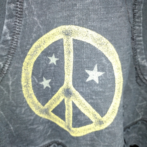 Sinful by Affliction Peace and Love Angel Wing Acid Wash Hoodie - Picture 5 of 5